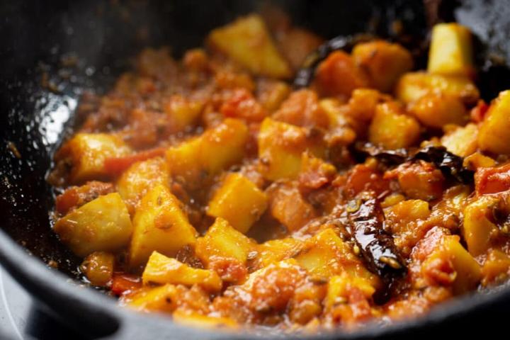 Add boiled potatoes