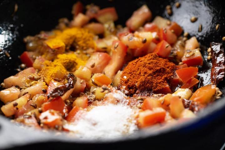 Add ground spices