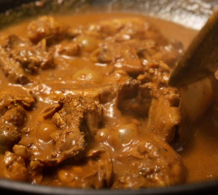 Add water and let it simmer.